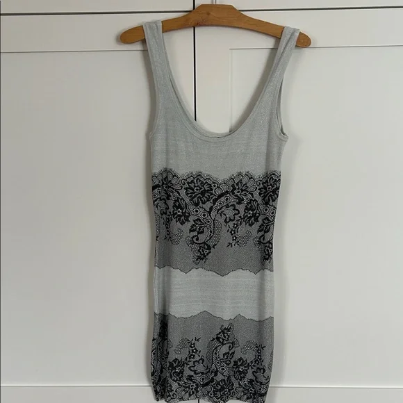 Guess by Marciano Gray and Black Lace Tank Dress - Picture 4 of 8